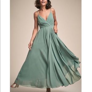 Eva dress BHLDN in moss